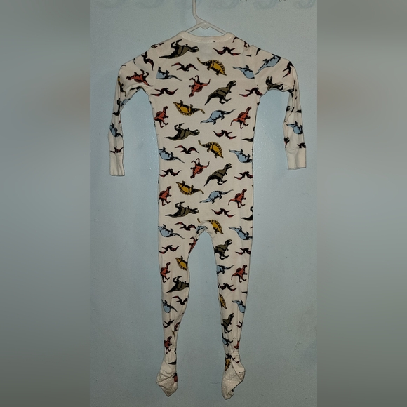 Old Navy 4T footie sleeper dinosaurs zipper dino feet cozy - Picture 3 of 7